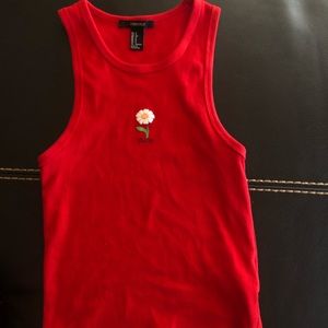 Red tank top